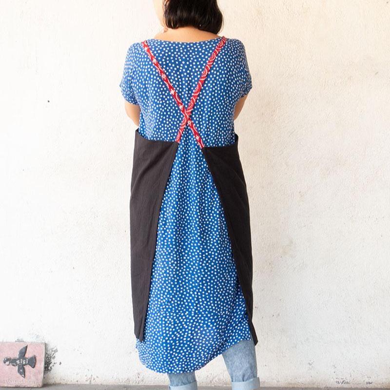 Linen apron masak (Hitam) 5