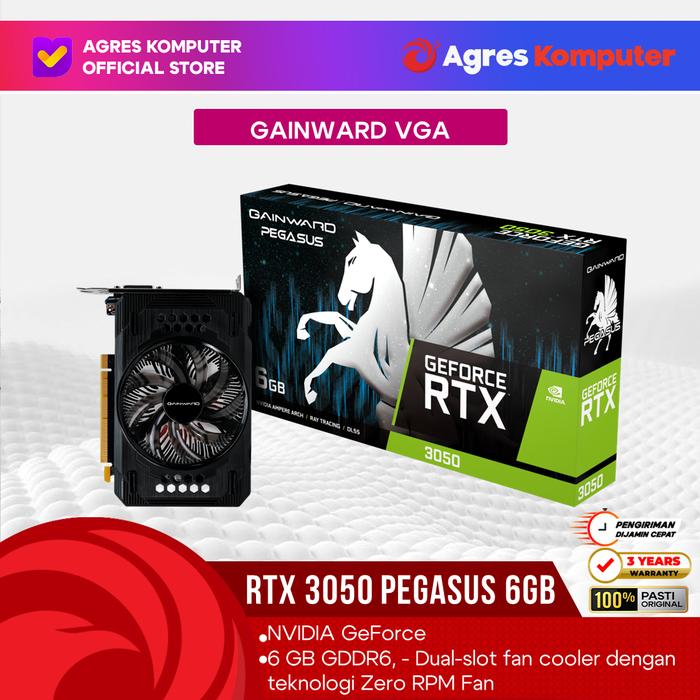 Promo [BUNDLING PSU] GAINWARD VGA GEFORCE RTX 3050 PEGASUS 6GB GDDR6 3Y ...