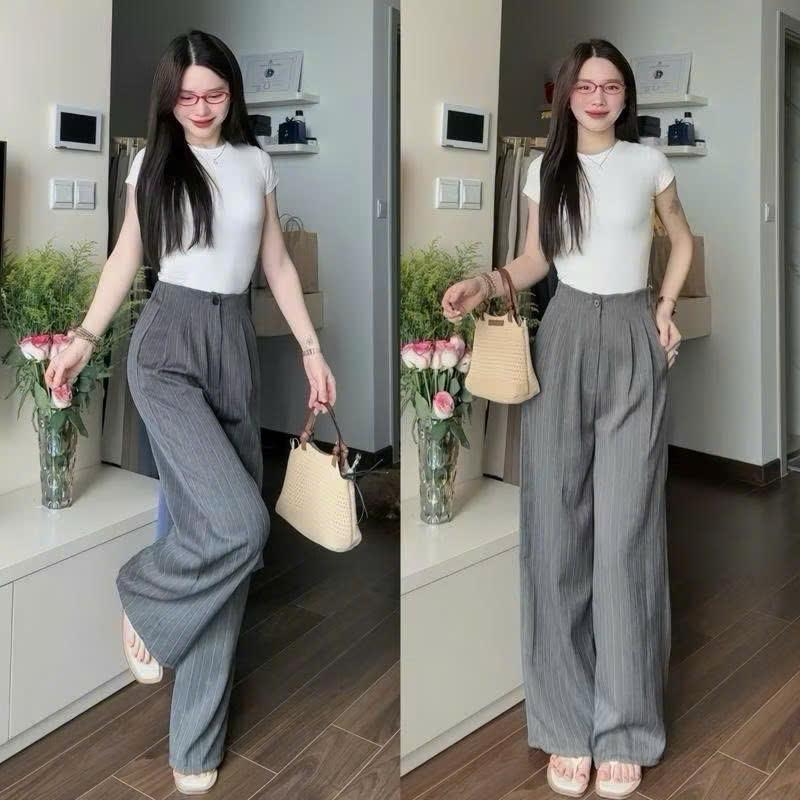 Quần ống suông cạp khóa chun sau chất Gold nhật mềm rũ cao cấp_huonggiang.clothing