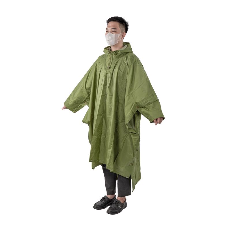 Áo mưa choàng màu cỏ úa - chống nước tốt, độ bền cao