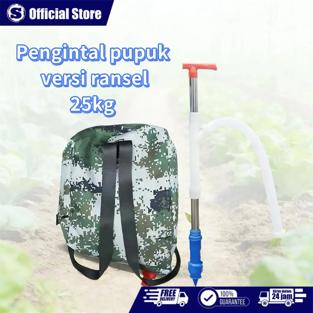 25kg Alat Penyemaian Pupuk Kering Padat Model RanselAlat Aplikasi Pupuk Otomatis Ransel 1SET