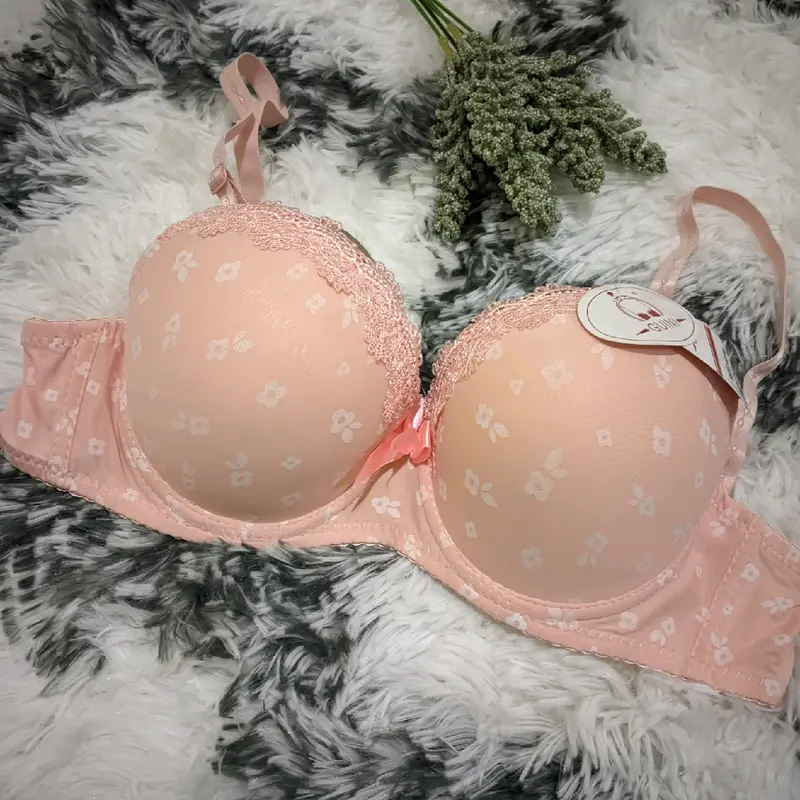 Bh Wanita Dewasa Kawat Busa Tebal Kancing Kait  3 Cup B to C Push Up Bra Super Tebal Bra Bh Cantik Motif Renda Beha  Lembut Nyaman 1