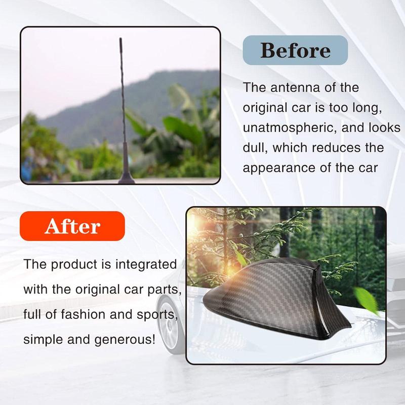 Product Introduction of Ăng-ten vây cá mập trên ô tô, với chức năng tiếp nhận tín hiệu, mô hình đuôi in hoa sợi carbon, A9Y2 21