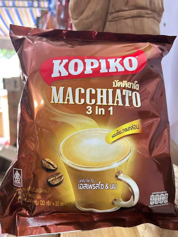    2 Bịch * 400gr   Cà Phê Hòa Tan  Macchiato kopiko   40 gói nhỏ   
