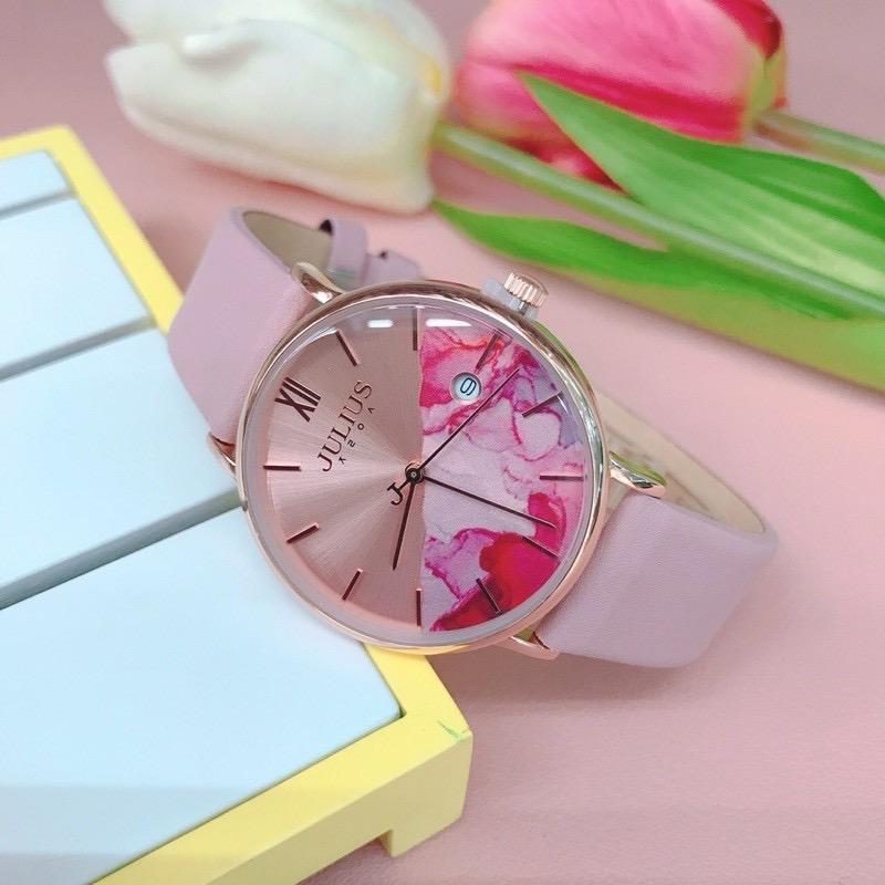 Đồng Hồ Nữ JA-1312 Julius Hàn Quốc Dây Da
