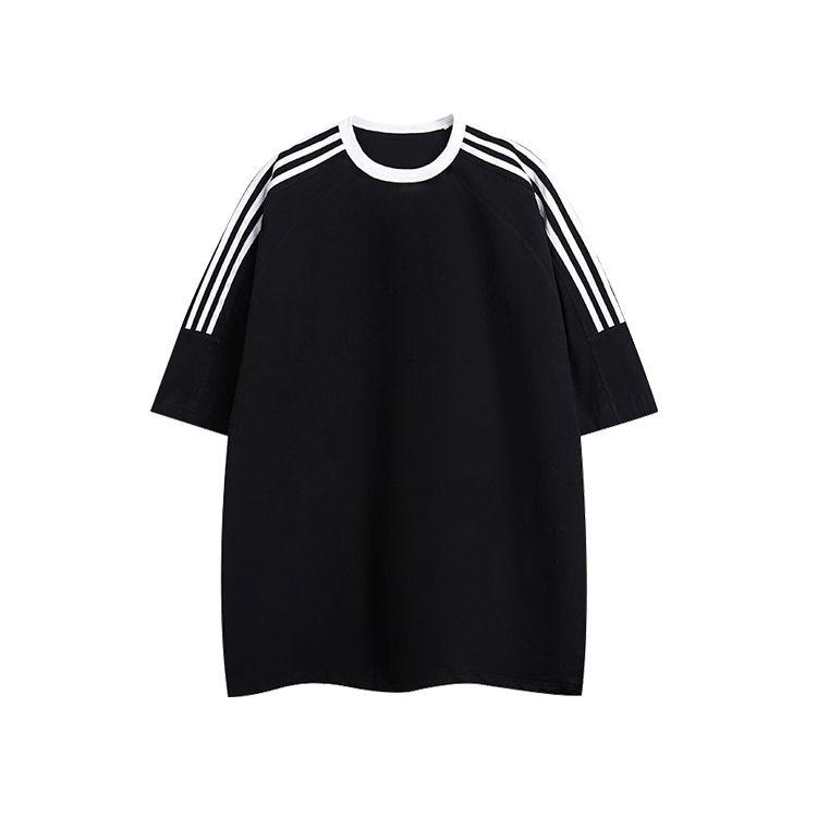 Product Introduction of Singapore Link: High-Quality Cotton Raglan T-Shirts Await Streetwear Top Man Menswear Casual Striped Crewneck Tropical 8