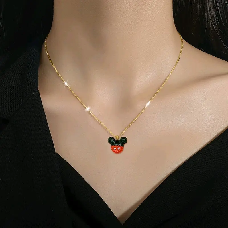Kalung Titanium Anak-Anak dan Dewasa Motif Micky Mouse Kekinian Anti Karat Anti Luntur Kids Costume Fashion