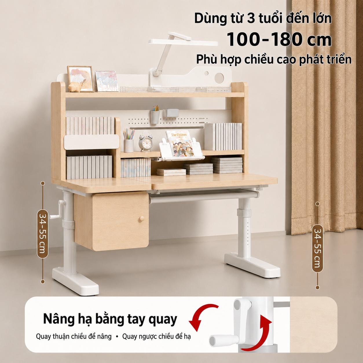 Bàn học S06 có ngăn kéo tủ có dùng được cho phòng khách không?