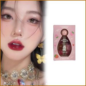 【Cappuvini】6 色ミラーリップジェル リーズナブルコスメ グラスリップ効果 リップグロス メイクアップ