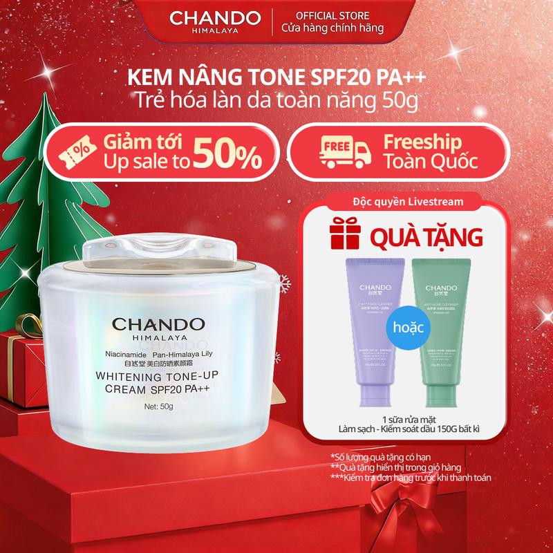 EX - KOL Kem Hỗ trợ Dưỡng trắng Nâng tông tức thì SPF20 PA++ 50g Chando Himalaya