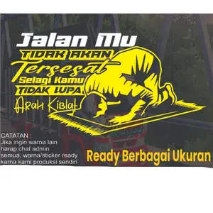 0636 cuting stiker kata kata jalanmu tidak akan tersesat, stiker kata kata kepetan, kaca mobil,truck,picup dll Car