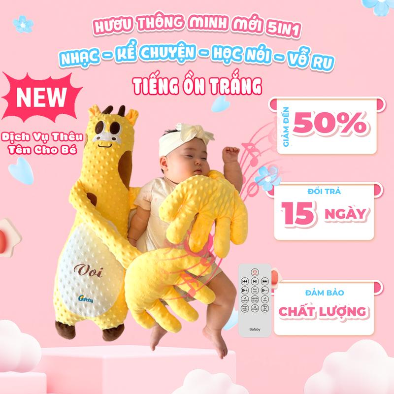 Gối Ôm Cho Bé BAFABY Có Bàn Tay Vỗ Tự Động Hạn Chế Giật Mình Giúp Bé Ngủ Ngon - 375