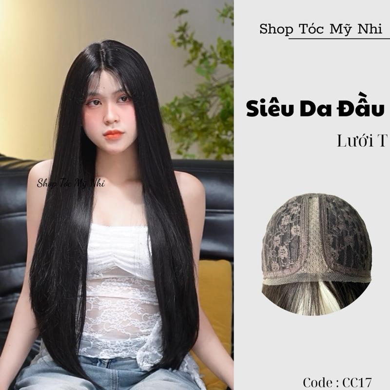 Tóc Giả Mỹ Nhi Nguyên Đầu Móc Lưới Chữ T CC17 Thẳng Hai Mái Dài 70cm