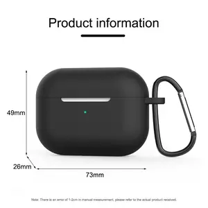 【Hanya cangkangnya】Protective shell Case Protective IP Wireless Bluetooth Headset Silicone Protective Case for  Pro Accessories Led Kasus perlindungan telpon telinga Earphone Metal Tws