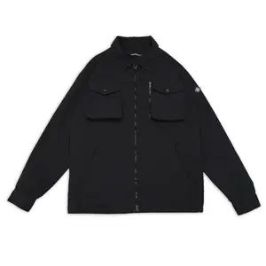 Trushinside Overshirt phantom jacket Double zipper Black