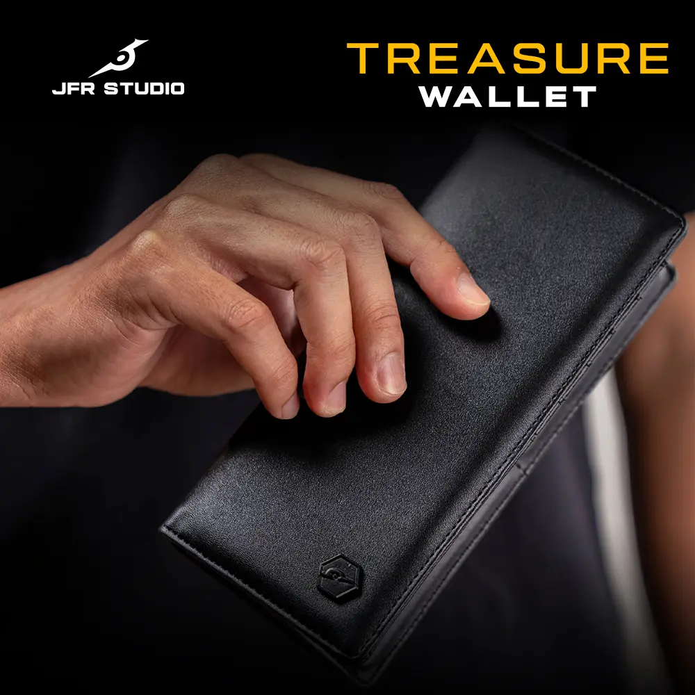JFR Treasure Wallet - Dompet Panjang Pria Bahan Kulit Premium JP49