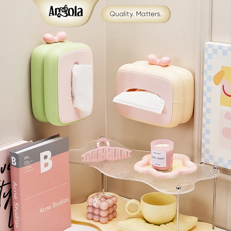 ANGOLA Kotak Tisu Kue/Coquette Style D69 Tissue Box/ Kotak Tisu Warna Pastel 6