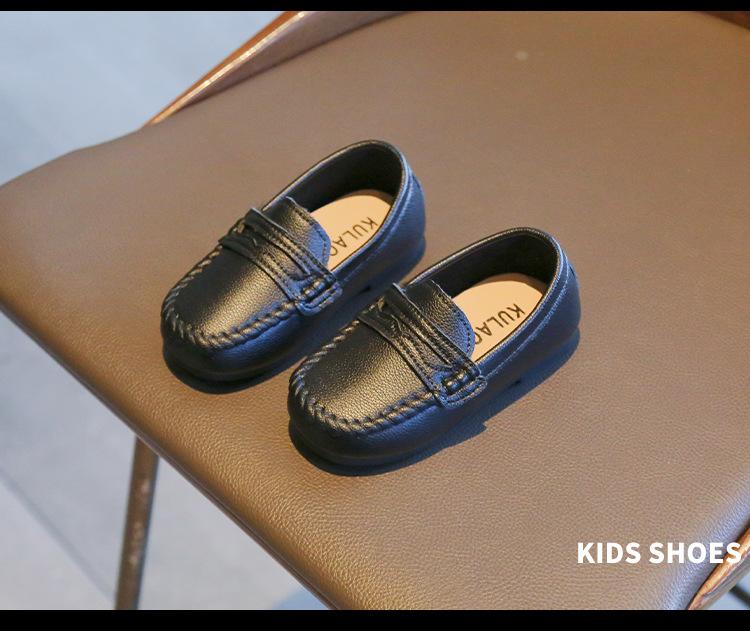 Product Introduction of Children Boys Leather Shoes 2024 Spring and Autumn Simple Slip-on Round-toe School Shoes Loafers Flats Moccasins Classic Formal 10