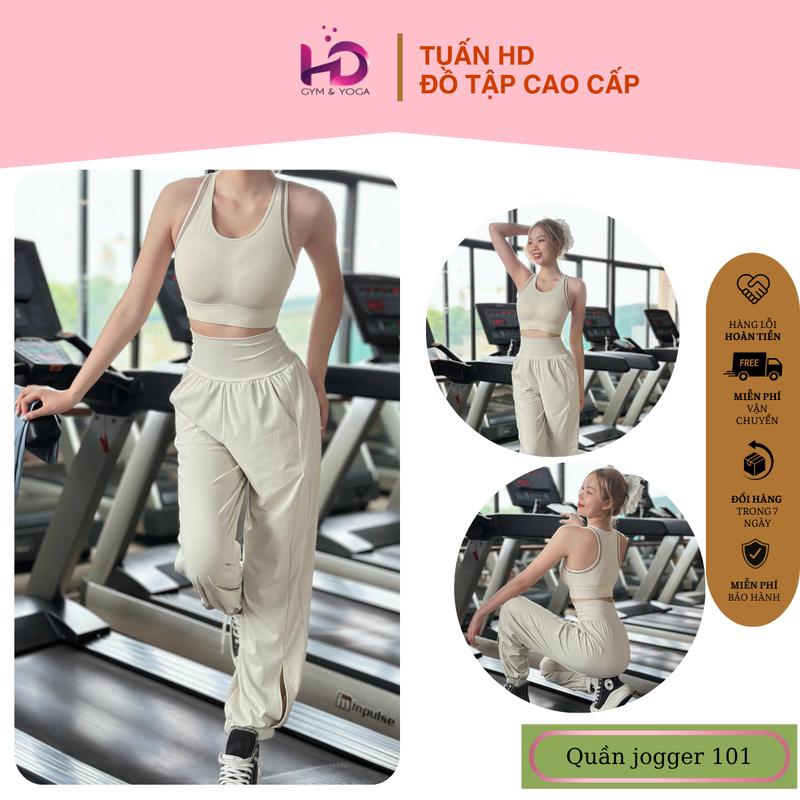 Quần Jogger 101 Nữ Thể Thao TUẤN HD Ống Rộng Chun Bo Gấu Chất Thun Poly Cao Cấp Tập Gym, Yoga , Chạy Bộ Thể Thao Ngoài Trời - Q101