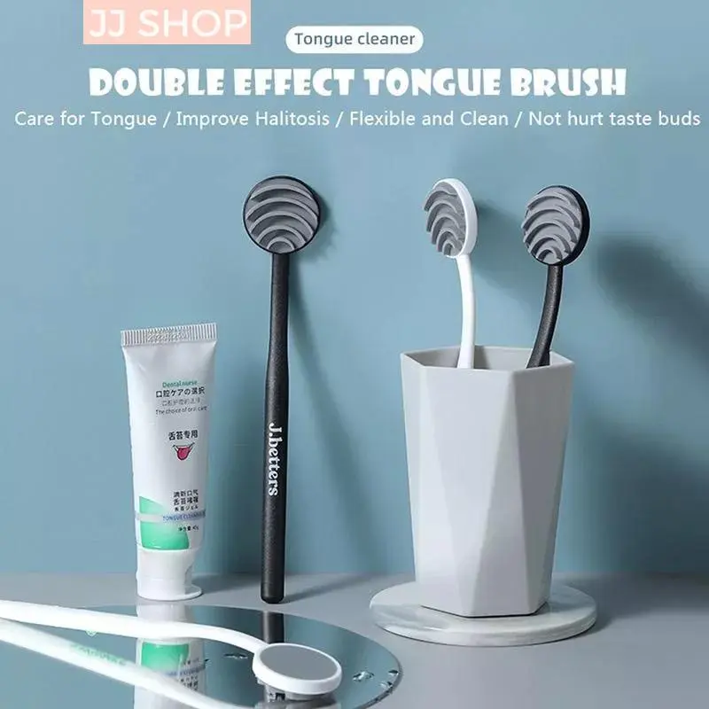 SG READY STOCK Japan Silicone Tongue Scraper Tongue Cleaner Oral Care Tool Brush