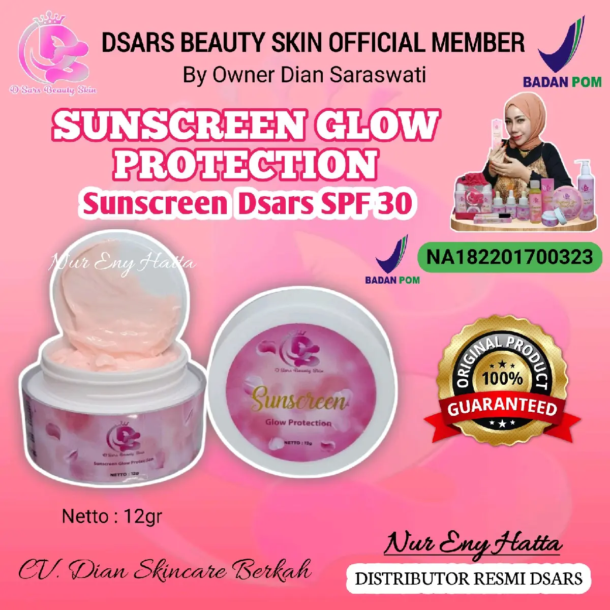 Sunscreen Dsars SPF 30 Glow Protection