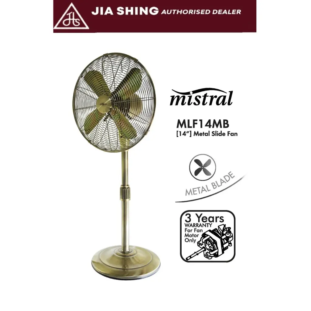 Mistral 14" Metal Slide Fan (MLF14MB)