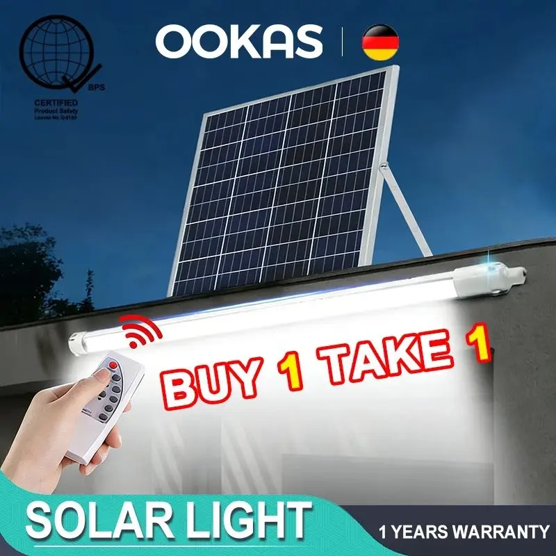 OOKAS Solar Light Outdoor Waterproof LED Solar Tube Light Solar Light ...
