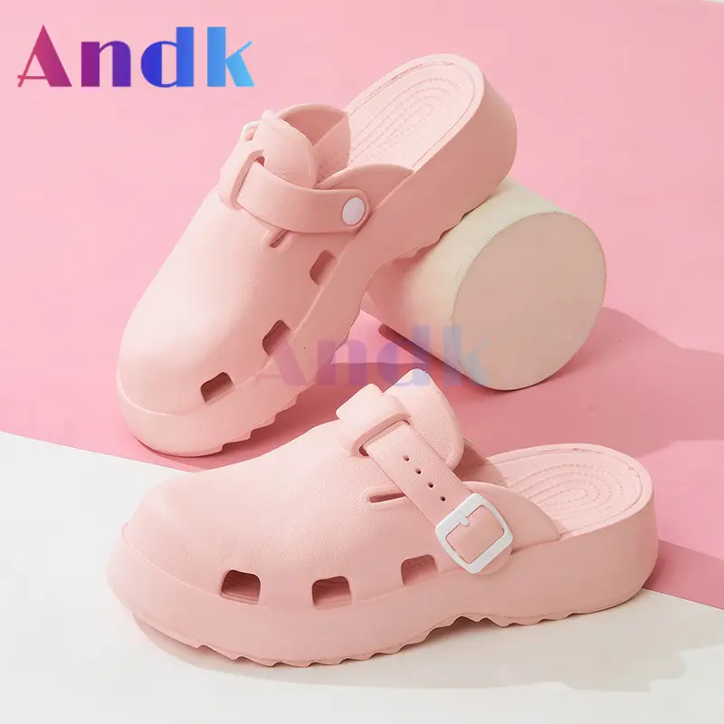 Andk 2025 Sandal Wanita Wedges Korea Sandal Slop Premium Platform Sandal Wanita Sepatu ibadah Muller Clogs Cewek Sendal 3