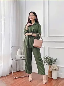 Setelan wanita one set isi 2 setel size m-xxxl / one set wanita cringkel premium