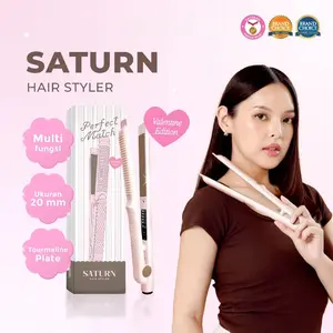 LOCURL - Catokan Pelurus Rambut Saturn Hair Styler Mudah Digunakan NVMEE