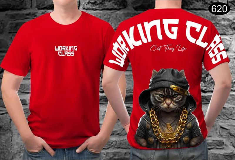Product Introduction of Atasan Kaos T-Shirt Pria Distro Streetwear Motif CAT WORKING Warna Hitam Lengan Pendek Terbaru Bahan Katun 2