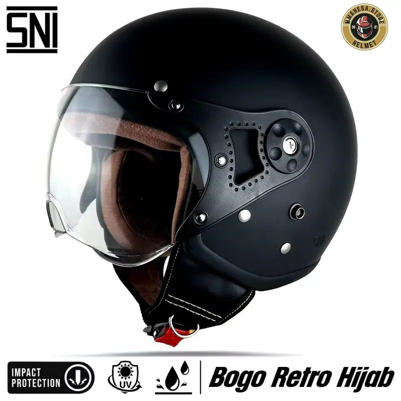Helm BOGO Hijab Retro Dewasa SNI 100% Asli | BOGO - Motorcycle, Motor Helm Retro 4