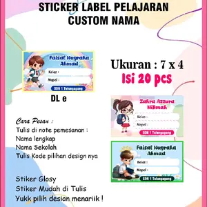 STIKER MATA PELAJARAN CUSTOM