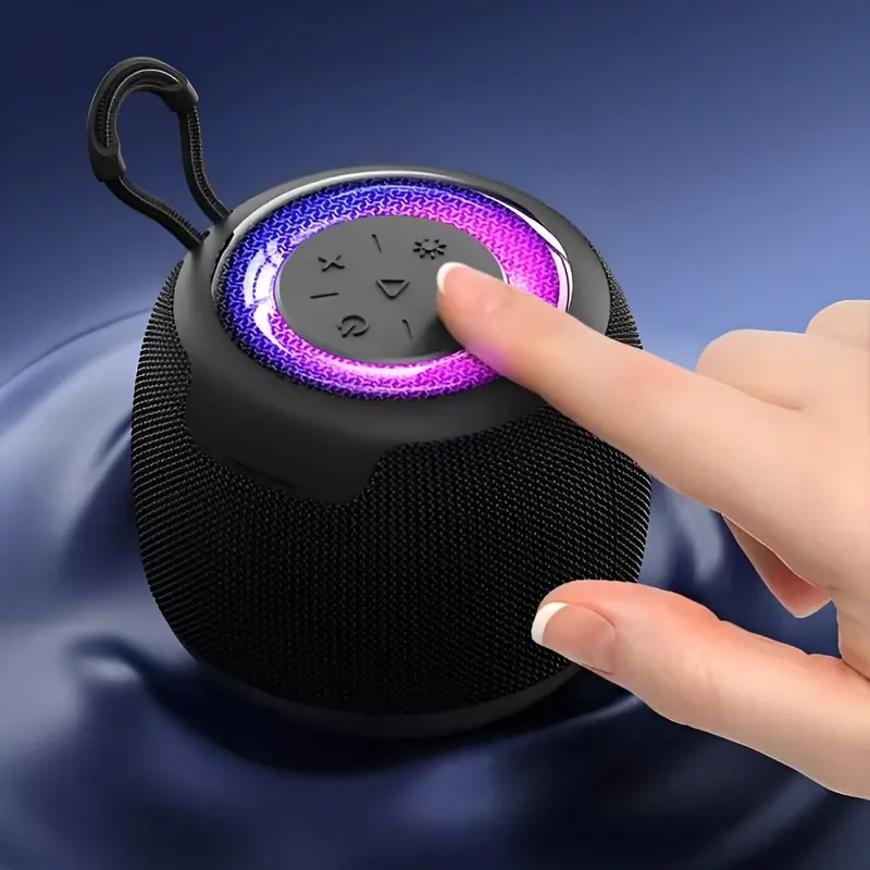 ERNA Speaker Portabel Mini TWS Speaker Bluetooth 5.3 dengan Bass Seimbang, Mode LED untuk Luar Ruangan Wireless 1
