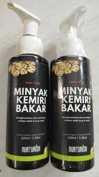 Product Review of NURTURISH - Minyak Kemiri Murni 100ml Alami Penumbuh & Penebal Rambut Bayi & Dewasa Brewok Kumis Jambang Janggut Alis Anak-Anak Hitam from c**3 0