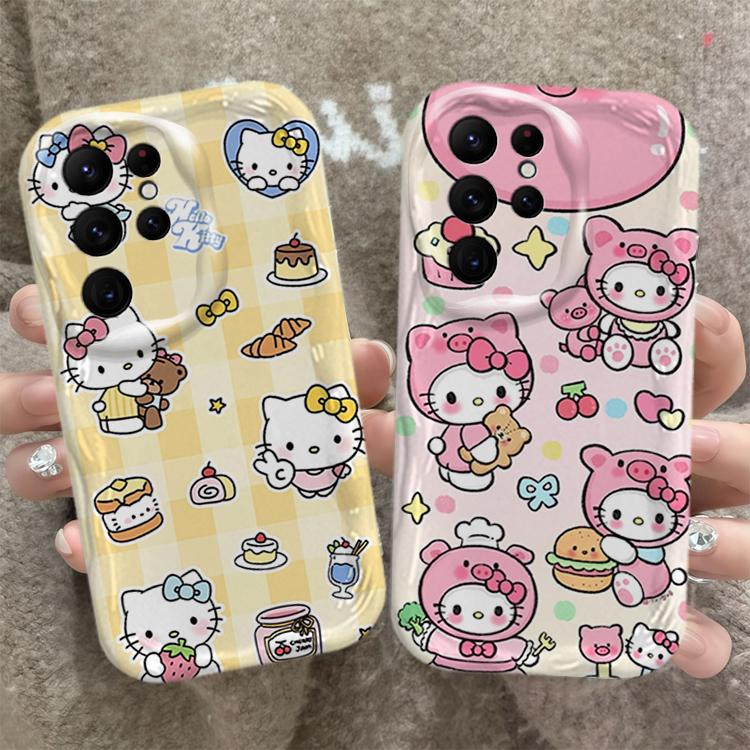 Hello Kitty Original Anime Cartoon Wave Phone Case For Samsung Galaxy S20 S21…