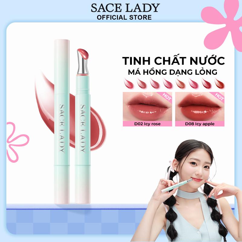   NEW  Son lì SACE LADY lcy Kiss Glossy Tint Ice Kiss Glossy Lip Glaze mát lạnh và mịn màng 1.8g 