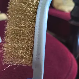 Sikat Golok Las Baja Kuningan Gagang Fiber Wire Brush VT