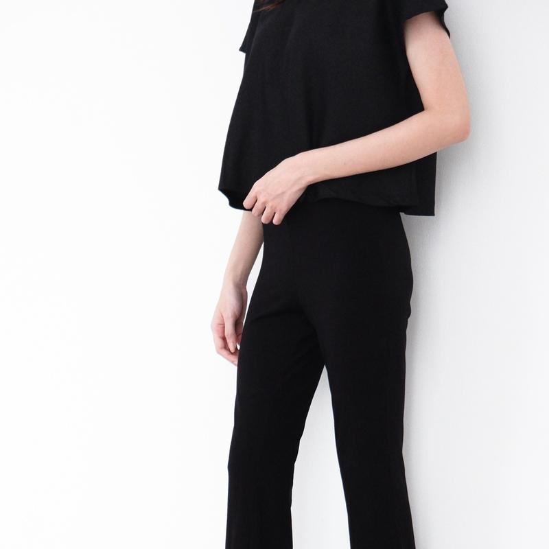 Starry Atasan Casual Linen Berkerah Semi Crop Baju Kantor Basic Kemeja Wanita Formal Santai 7