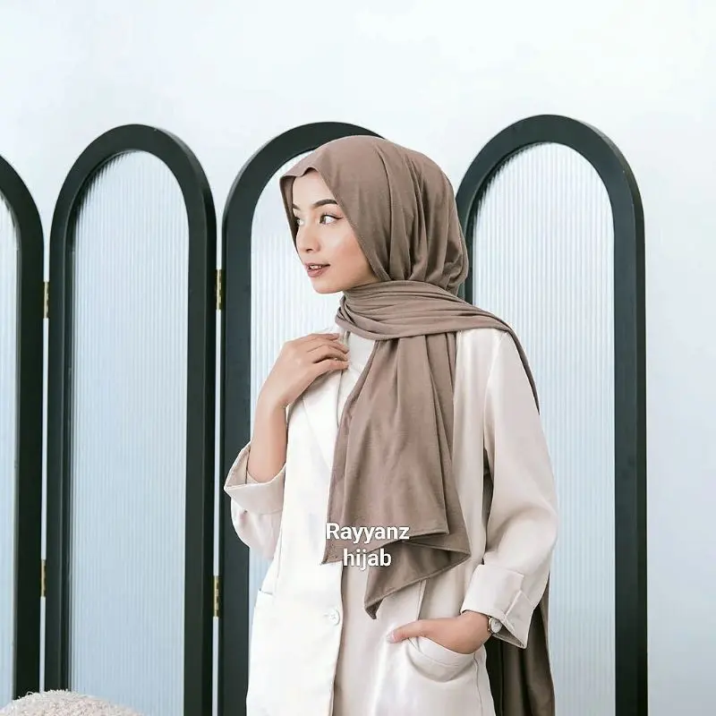 𝗥𝗮𝘆𝘆𝗮𝗻𝘇 - PASHMINA KAOS RAYON PREMIUM/UKURAN 180cm X 70cm - JILBAB PASHMINA KAOS RAYON PREMIUM 2