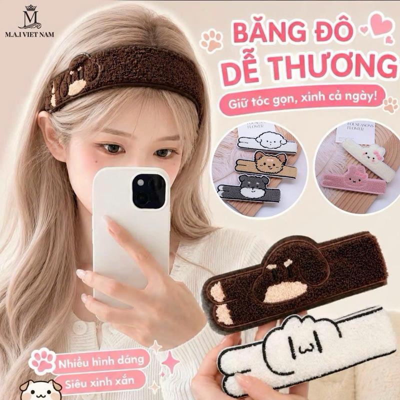 Băng Đô Hoạt Hình Nhiều Hoạ Tiết Dễ Thương Giữ Tóc Gọn Xinh Cả Ngày Siêu Xinh…