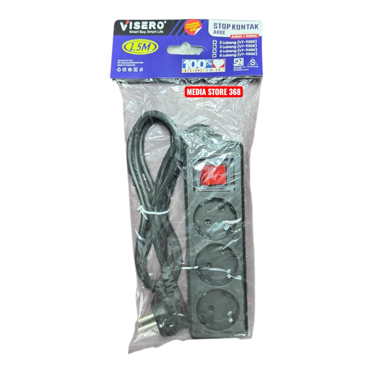 VISERO Stop Kontak/Terminal 5 Lubang Body HITAM Kabel 10M dengan Switch On/Off SNI Kabel Asli Tembaga Tahan Panas Kuat Tahan Lama VISERO Stop Kontak/Terminal 5 Lubang Body HITAM Kabel 10M dengan Switch On/Off SNI Kabel Asli Tembaga Tahan Panas Kuat Tahan Lama