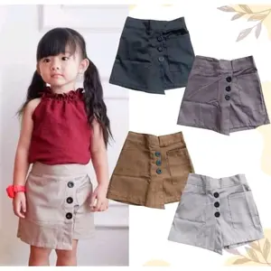 PROMO||PAKET ROK CELANA ANAK PEREMPUAN 100rb dapat 5pcs 2-7th katun premium Korean fashion 3kancing Cantik 4-5 tahun unicorn bawahan stick + kancing 11-12 tahun midi kulit import hotpants