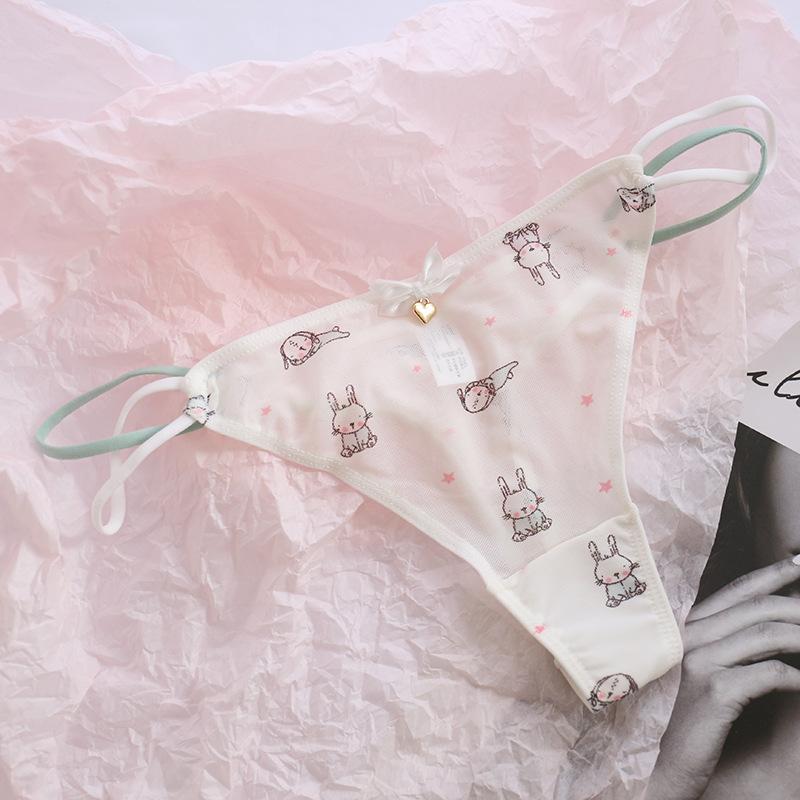 Product Introduction of Sexy Women Thongs Panties Sexy Mesh Transparent Solid Color Low-Rise Seamless Underwear Cute Girls Ladies Mesh T-Back T-String 8