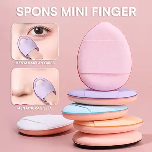 [Skistore] Spons Mini Finger Puff Air Cushion Concealer Bedak Foundation Wajah for Makeup Natural Flawless