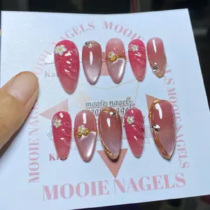 PRESS ON NAILS ELEGANT DESIGN FREE LEM GEL DAN 1 PAKET TOOLKIT