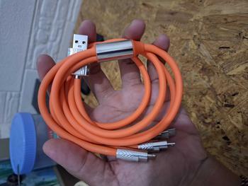 Product Review of Kabel data PS-07 3 IN 1 Fast Charging PD 120W cable charger TYPE C LIGHTNING MICRO multifungsi from Z**n 1