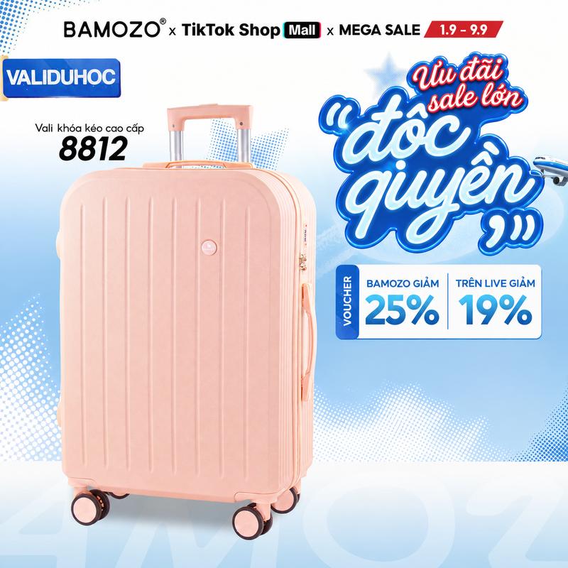 Vali Du Lịch Bamozo 8812 Bản Thường, Màu Pastel Trẻ Trung Size 20/24, Xách Tay…