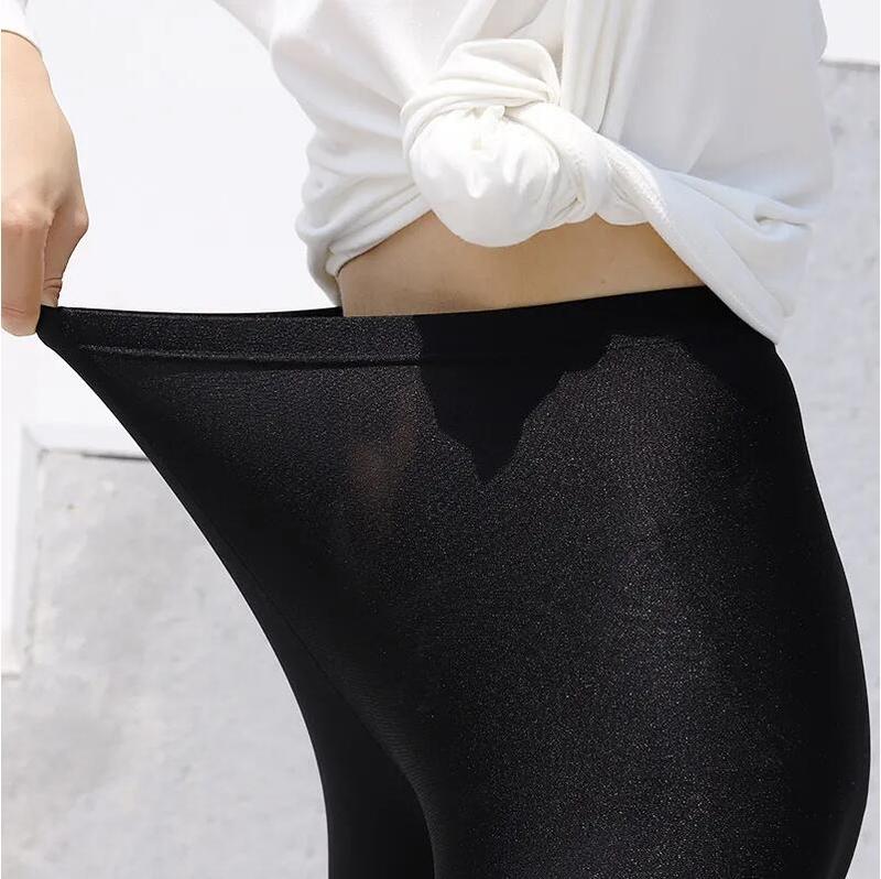 S-5XL Yoga Sport Pants Women Korean Style Black Slim Long High waisted Home Wear Plus Size Thin Ladies Stretch Elastic Waist Legging Big Size 3