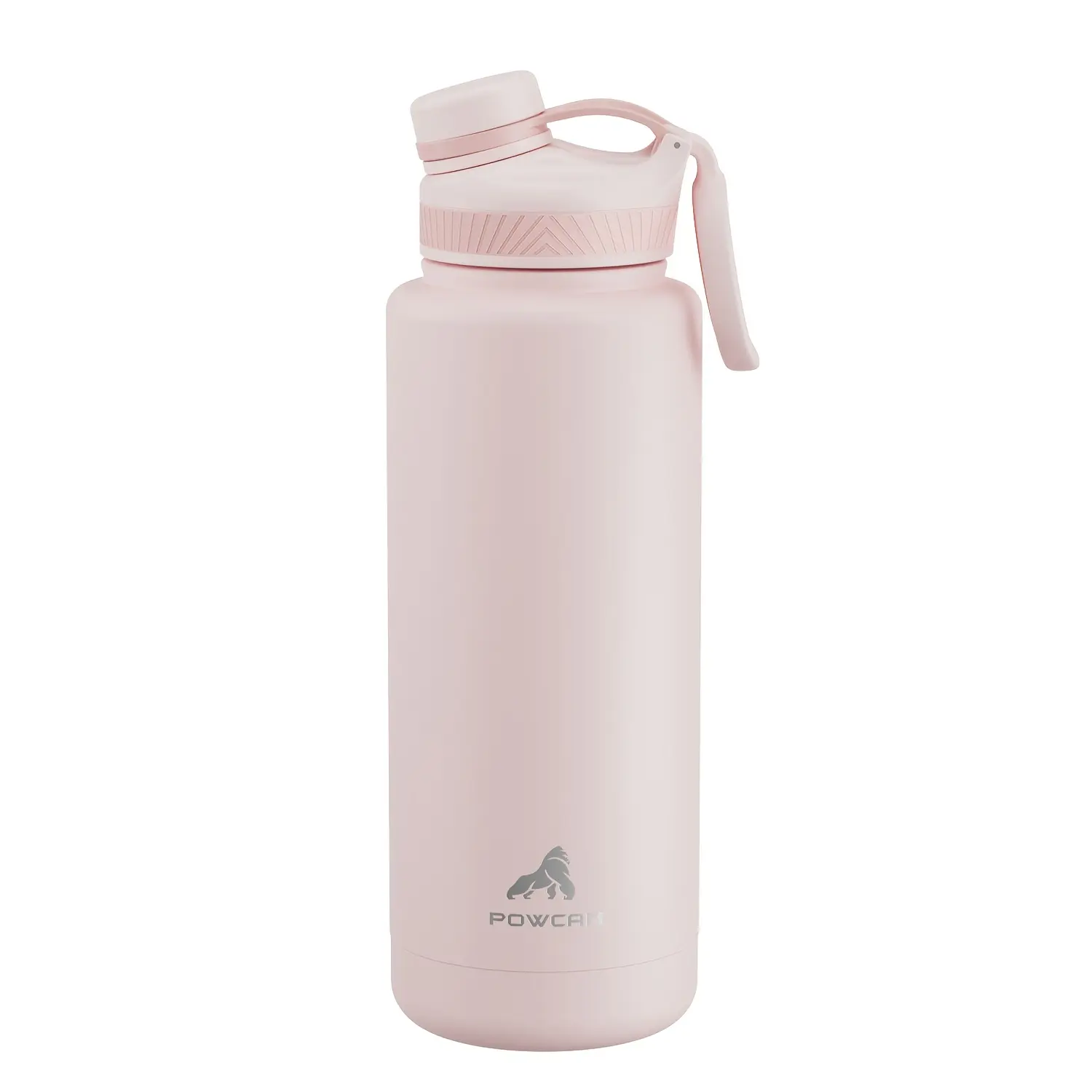 POWCA Botol Minum Stainless Steel 40 Oz dengan Tutup & Sedut - Botol Air Tahan Bocor Dua Rangkaian, Menjaga Dingin 24 Jam, Cocok untuk Penyimpanan di Mobil, Mug Perjalanan Reusable untuk Olahraga, Gym, Sekolah, dan Perjalanan